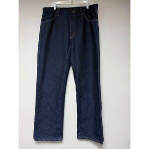 Rustler Wrangler Mens‎ Regular Boot Cut Heavyweight Denim Jeans Dark Wash 38x30